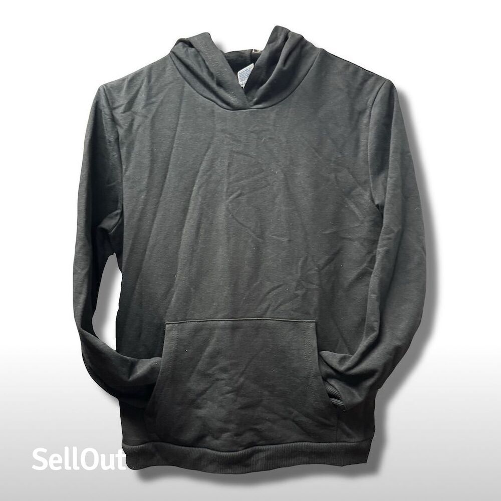 Highland Originals Boys Black Pullover Hoodie Size 10-12 Casual Fleece